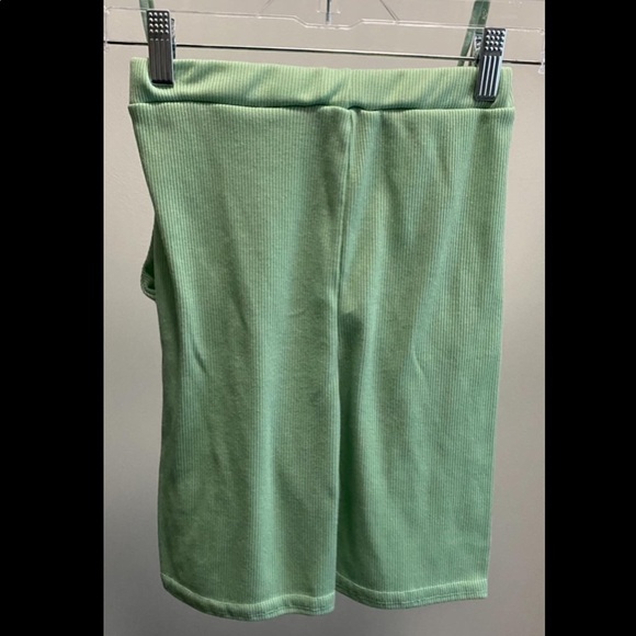 Mint Ribbed 2pc Biker Boxer Sey - Picture 2 of 2